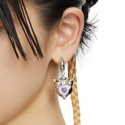 Electric Girl / Kitties Heart Earrings
