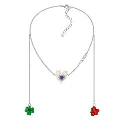 Electric Girl / Kitties Heart Necklace
