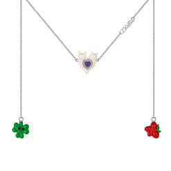Electric Girl / Kitties Heart Necklace