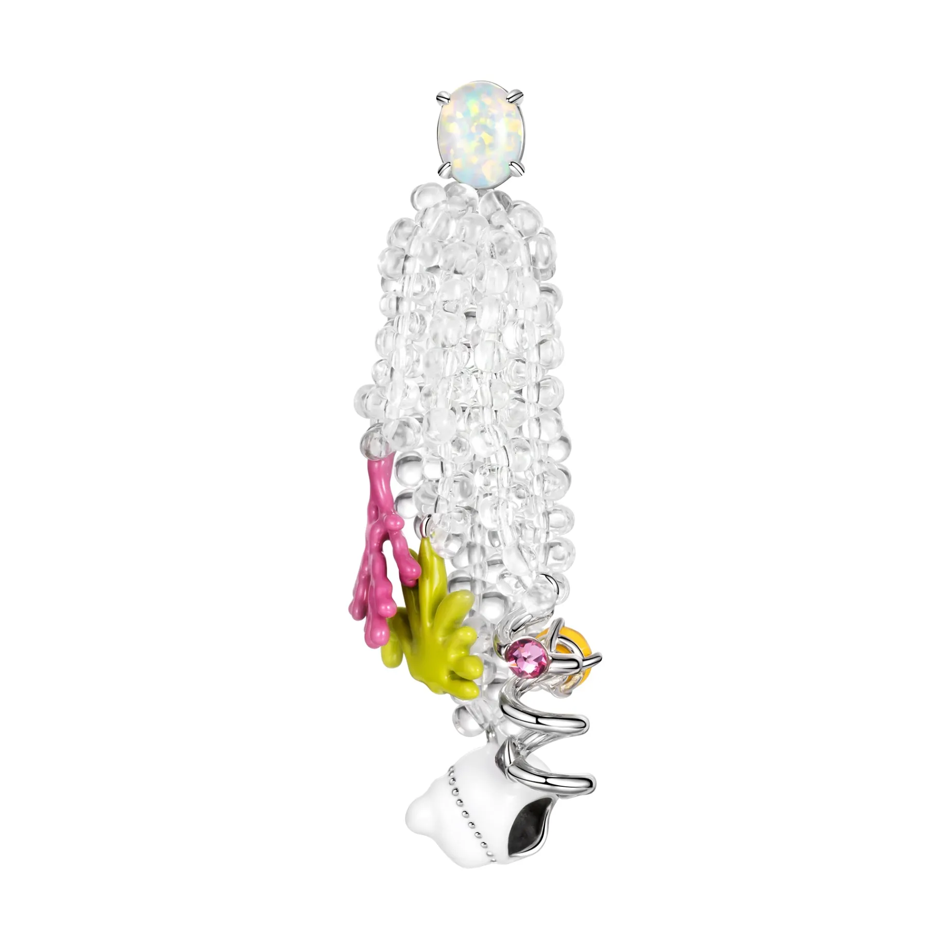 ElectricGirl / Colorful Bio Opal Tassels Earring