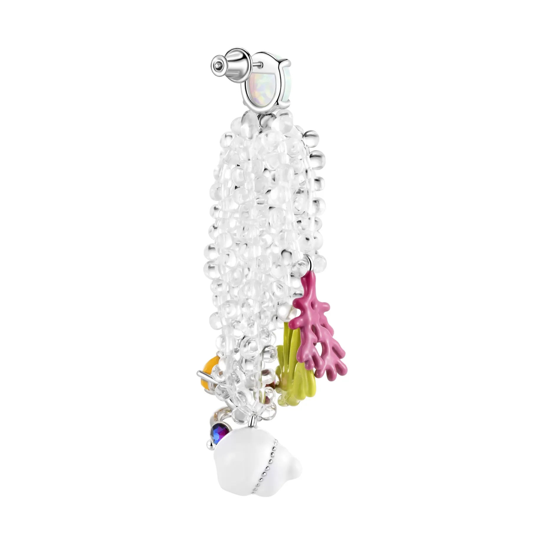 ElectricGirl / Colorful Bio Opal Tassels Earring