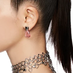 ElectricGirl / Crystal Double Heart Earring