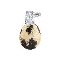ElectricGirl / Newborn Bird Egg Gemstone Earring