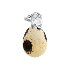ElectricGirl / Newborn Bird Egg Gemstone Earring
