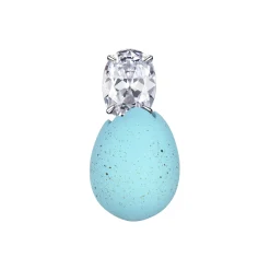 ElectricGirl / Newborn Bird Egg Gemstone Earring