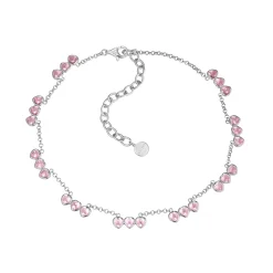 ElectricGirl / Triple crystal hearts Necklace
