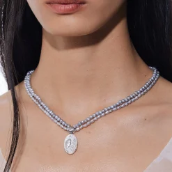 Mermaid / Layers Pearl Coin Necklace