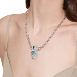 Paradise / Asymmetric Heart Bear Necklace