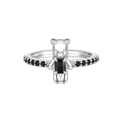 Paradise / Bear Inlaid Stone Ring