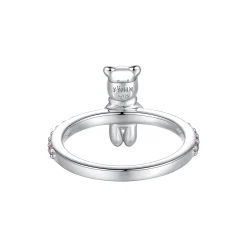 Paradise / Bear Inlaid Stone Ring