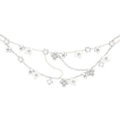 Paradise / Cross Flower Nacre Layers Necklace