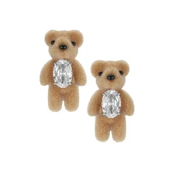 Paradise / Flocked Mini Bear Earring