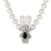 Paradise / Gem Plush Rabbit Pearl Necklace