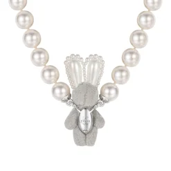 Paradise / Gem Plush Rabbit Pearl Necklace