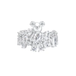Paradise / Gemstone Patch up Mini Bear Pave Ring