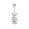 Paradise / Gemstone Patch up Mini Bear Navel Ring