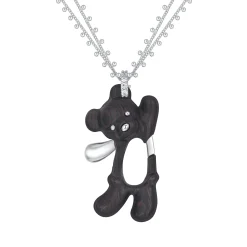 Paradise / Greeting Wooden Bear Chain Necklace