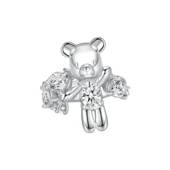 Paradise / Irregular Gem Bear Ear Clip