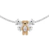 Paradise / Mini Flocked Bear Gemstone Bowknot Chocker