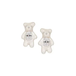 Paradise / Mini Pearlescent Bear Earrings