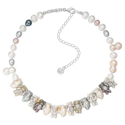 Paradise / Mini Pearlescent Bear Pearl Necklace