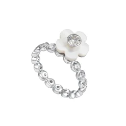 Paradise / Nacre Flower Zircon Ring