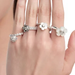 Paradise / Nacre Flower Zircon Ring