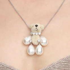 Paradise / Pearl Limbs Bear Long Necklace