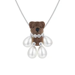 Paradise / Pearl Limbs Bear Long Necklace