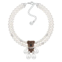 Paradise / Pearl Limbs Bear Double Layer Necklace