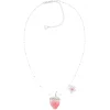 Paradise / Strawberry Beaded Chain Flower Necklace