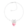 Paradise / Strawberry Crystal Chain Necklace