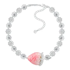 Paradise / Strawberry Flower Lace Chain Necklace