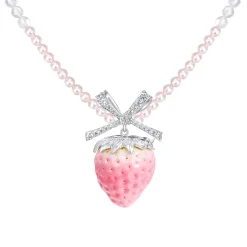 Paradise / Strawberry Pearl Necklace