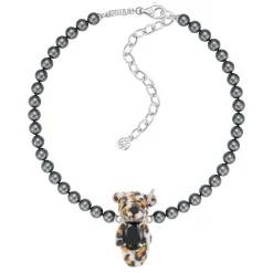 Paradise / Tiger Print Bear Necklace