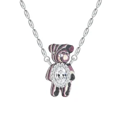 Paradise / Wooden Bear Necklace
