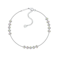 Ripple / Colorful Chain Gem Bead Necklace