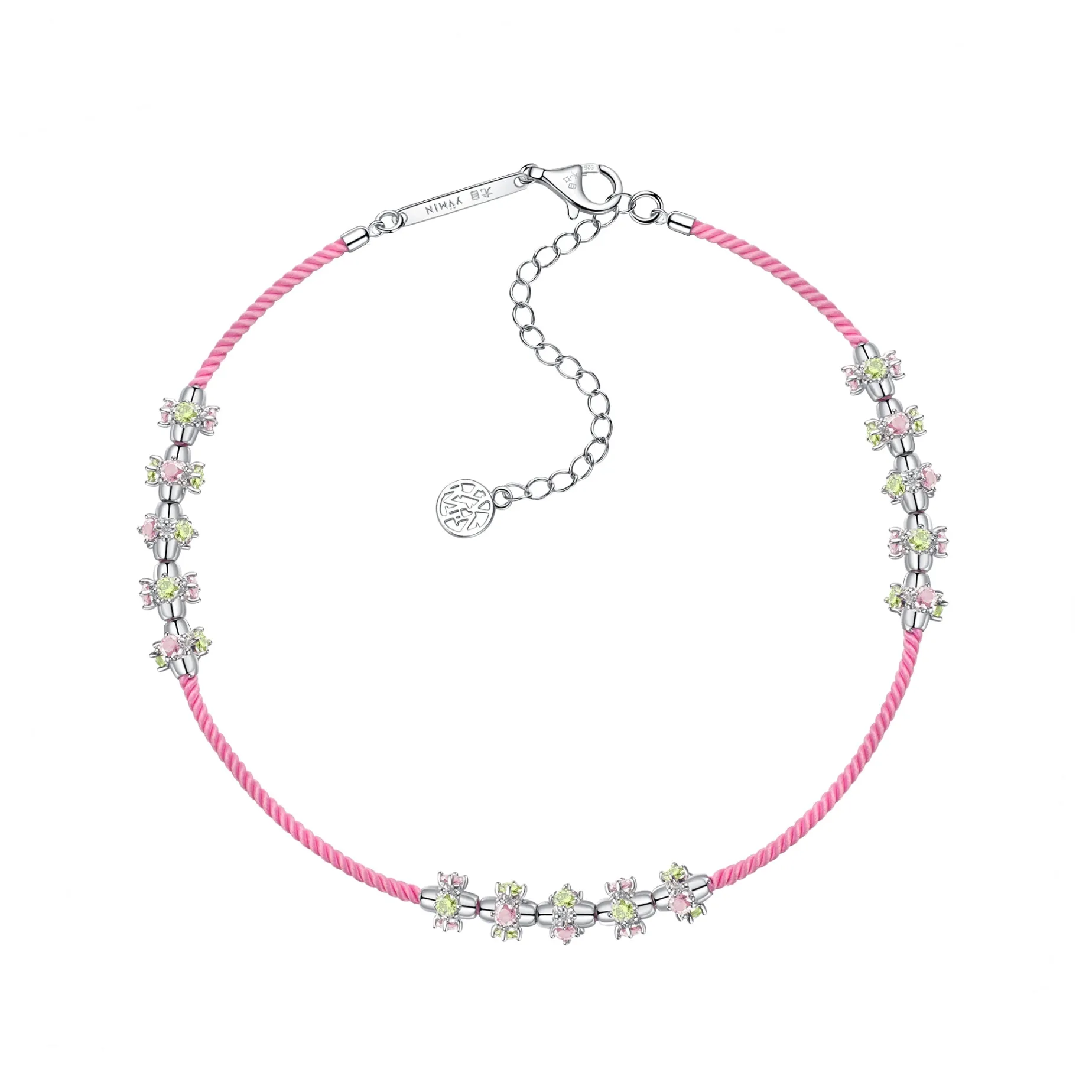 Ripple / Colorful Chain Gem Bead Necklace