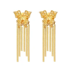 Ripple / Butterfly Tassel Earrings
