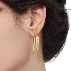 Ripple / Butterfly Tassel Earrings