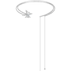 Ripple / Butterfly Zircon Long Tassel Chocker