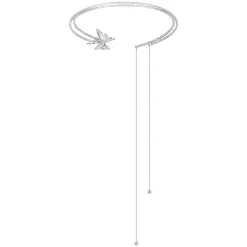 Ripple / Butterfly Zircon Long Tassel Chocker