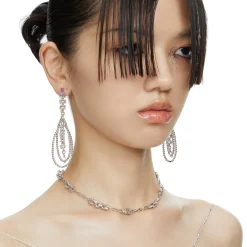 Ripple / Garden zircon earring