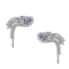 Ripple / Heart-shaped Zircon staring earrings