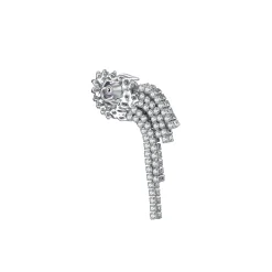 Ripple / Heart-shaped Zircon staring earrings
