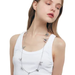 Ripple / Liquefied Butterfly Multifunctional Long Necklace