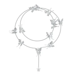 Ripple / Liquefied Butterfly Multifunctional Long Necklace