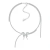 Ripple / Liquefied Butterfly Gemstone Chain Necklace