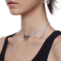 Ripple / Liquefied Butterfly Gemstone Chain Necklace
