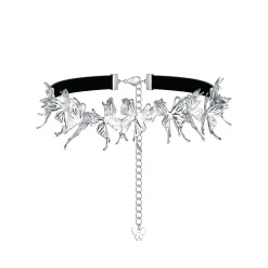 Ripple / Liquefied Butterfly Leather Choker